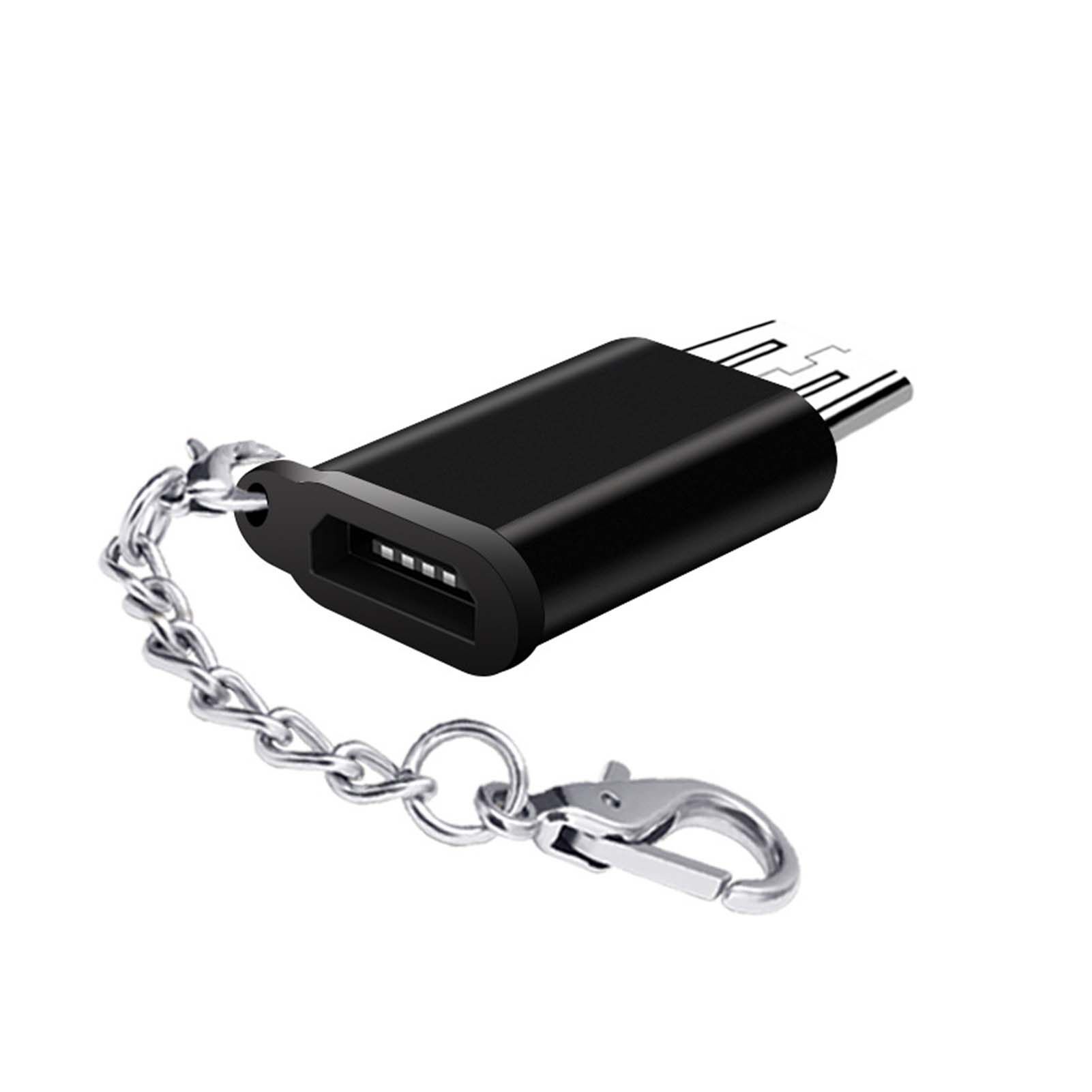 Phổ Bộ chuyển đổi OTG Type-C để bộ chuyển đổi Micro V8 Hợp kim nhôm cho Android với Keychain nhôm loại hợp kim