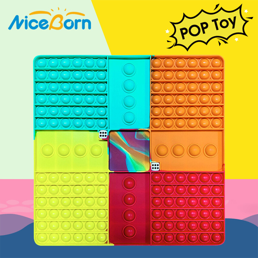 NiceBorn Thần Tài Đồ Chơi, Bàn Cờ Đẩy Đồ Chơi Giải Trí Cảm Giác Bong Bóng Tự Kỷ Nhu Cầu Đặc Biệt Đồ Chơi Giảm Căng Thẳng Bằng Silicon Bóp Cảm Giác Đồ Chơi Đồ Chơi Đầu Ngón Tay Cho Bé Trai Bé Gái