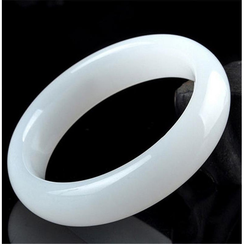 Vòng Tay Đá Quý Ngọc Bích Jadeite Trắng