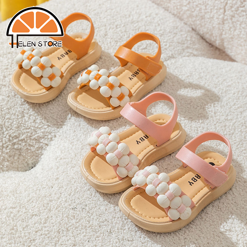 Hs xăng đan trẻ em, giày đế mềm thoải mái cho bé gái, giày đi biển dễ thương cho trẻ em