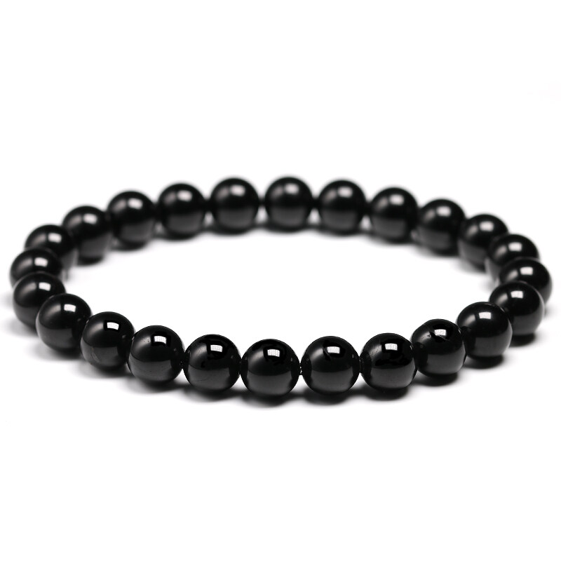 black tourmaline bead bracelet