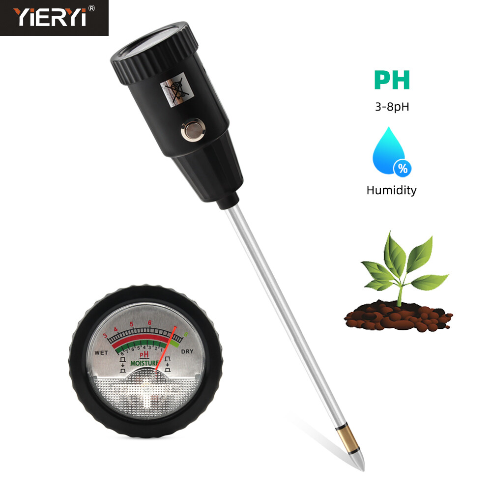 yieryi Soil pH Moisture Meter Tester Hydroponics Analyzer Soil Humidity Tester Gardening tools ราคา 555 บาท*ส่งฟรี