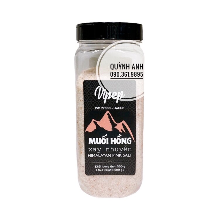Muối hồng xay nhuyễn vipep hủ 500gr