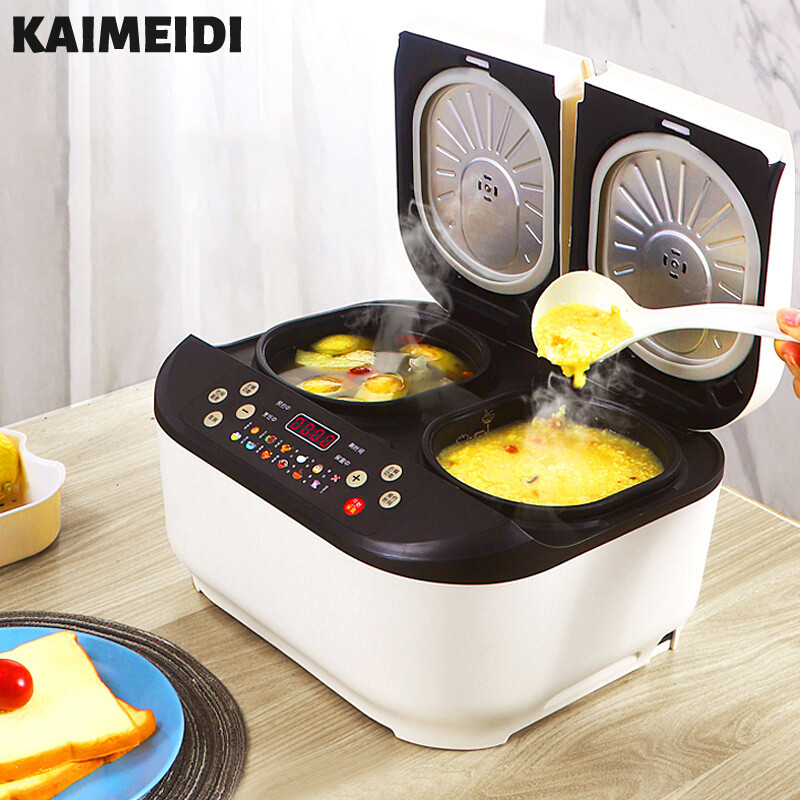 Kaimeidi nồi cơm điện hai túi mật nồi cơm điện nồi hầm nồi nấu nồi nấu cơm ba chiều sưởi ấm xung quanh 3l
