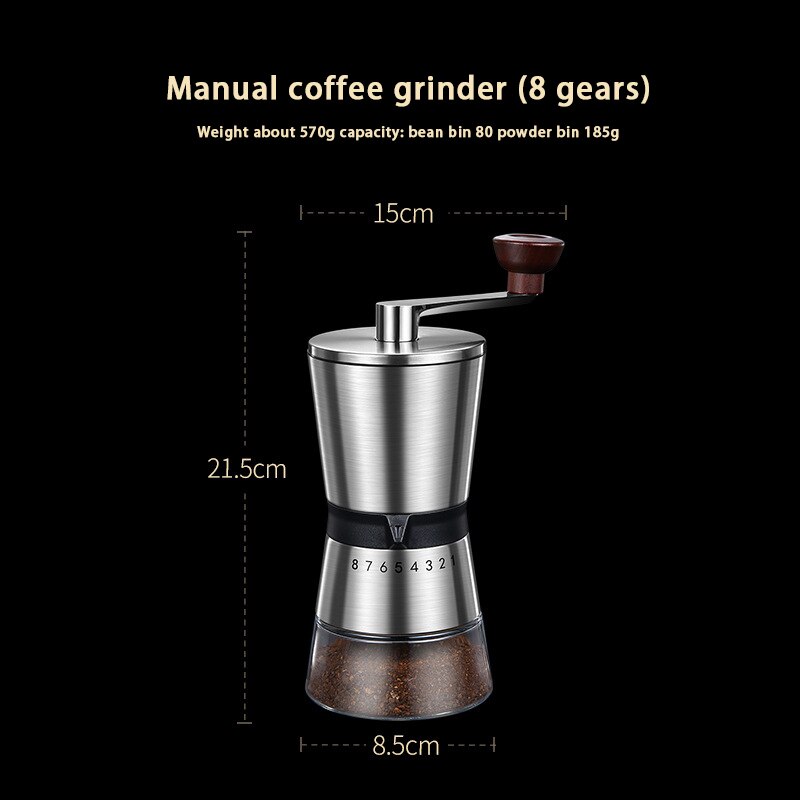 Máy xay cà phê thủ công Nhà Xách Tay Máy xay cà phê bằng tay Với bánh răng gốm 6/8 Có Thể Điều Chỉnh Cài Đặt Di Động tay quay Công Cụ