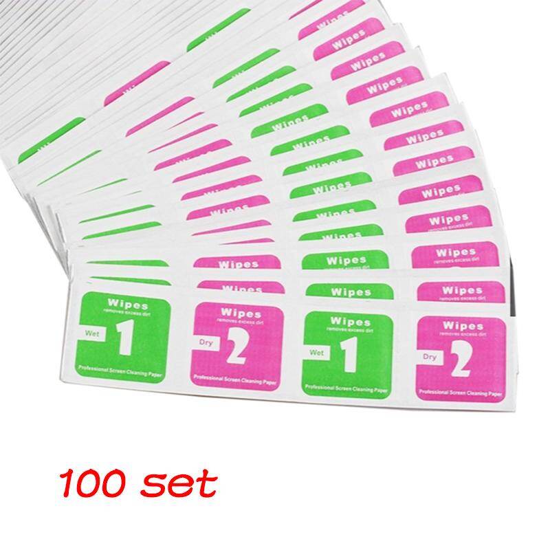 100 Bộ Dụng Cụ Loại Bỏ Bụi Bộ Giấy Lau Khô Ướt Dành Cho Điện Thoại Ống Kính Máy Ảnh Màn Hình LCD