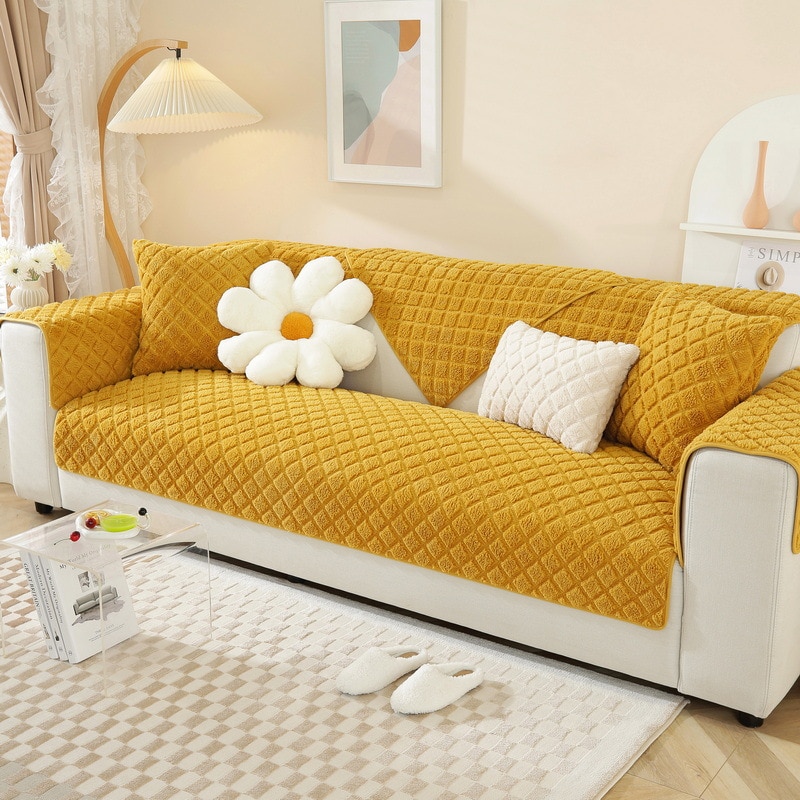 Hình Học Bọc ghế sofa Dày Cashmere Sang Trọng Phổ Không-Trượt Thảm ghế sô pha Mùa Đông Ấm Áp khăn sofa Ghế Đệm Cho Phòng Khách