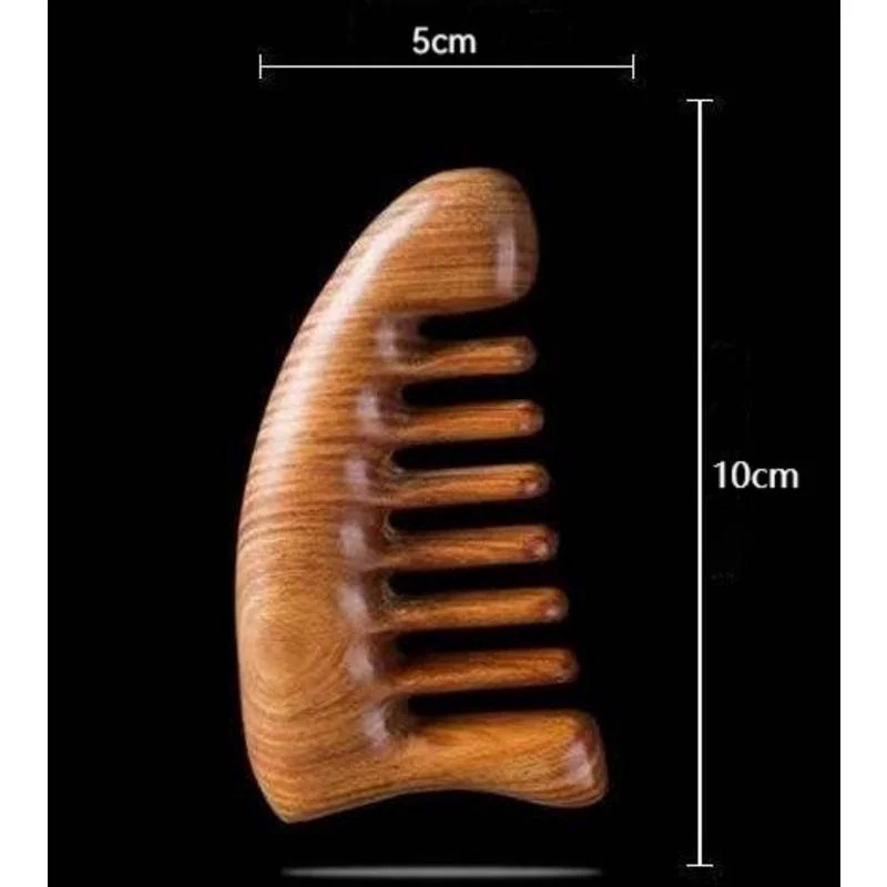 Natural Green Sandalwood Wide Tooth Hair Comb, Anti-Static Scalp Massage Wooden Comb For Men Women Gift
_maomaolike.com