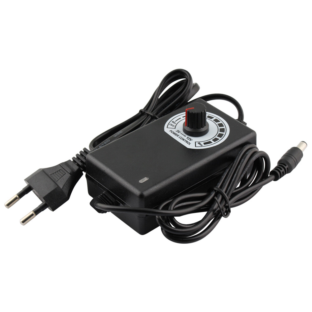Đậu Lăng, Bộ Chuyển Đổi Nguồn 3V-12V 2A 24W Có Thể Điều Chỉnh Động Cơ Điều Chỉnh Điện Áp, Phích Cắm US/EU