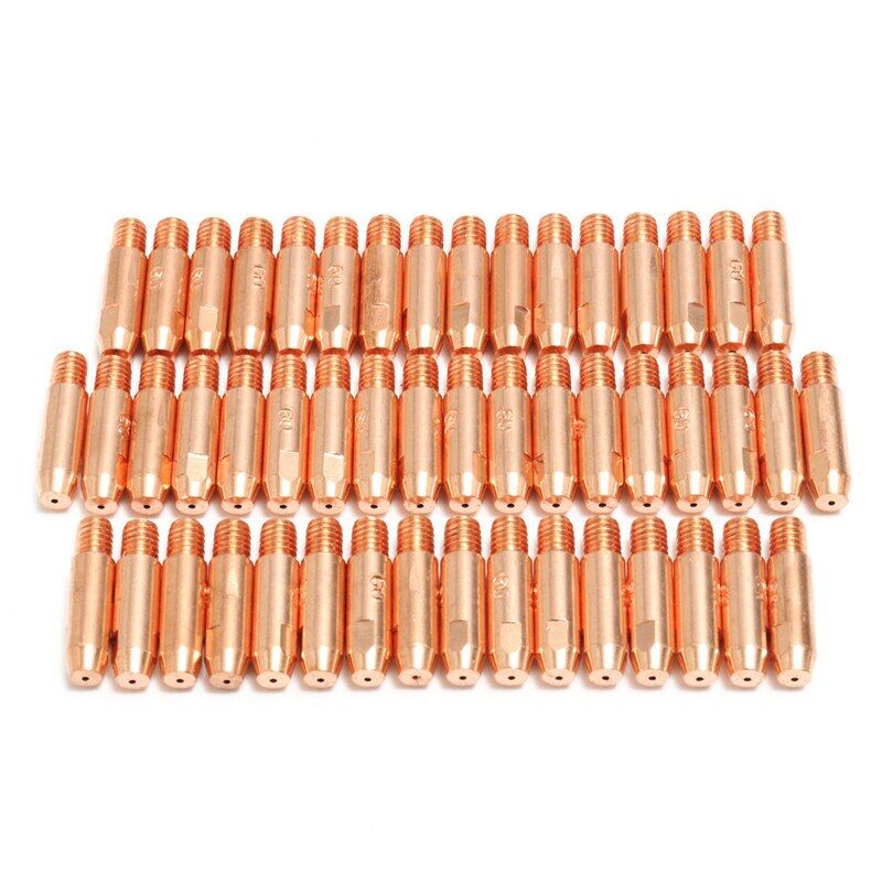 50Pcs 0.8mmx6mm Copper Contact Tip For MB24 MIG Welding Welder