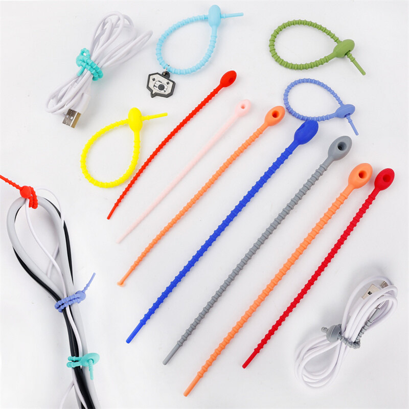 6 cái dụng cụ sắp xếp cuộn dây kẹp tai nghe bằng silicon dụng cụ sắp xếp phụ kiện điện thoại di động
