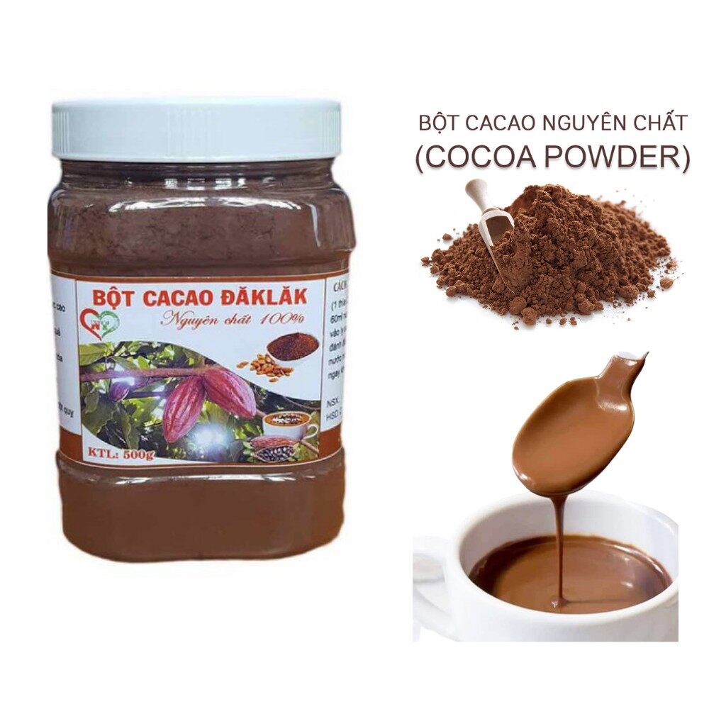 Bột Cacao nguyên chất daklak không đường 500gr