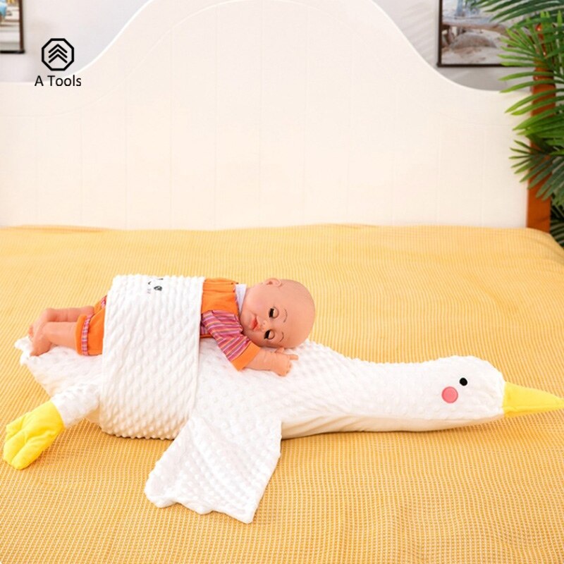 DANLE【จัดส่งฟรี】หมอนนอนนอนสำหรับทารกแรกเกิดหมอนไอเสียที่จับตุ๊กตาห่านสีขาวขนาดใหญ่หมอนผ่อนคลายกับซับที่ถอดออกได้และซักได้ ราคา 508 บาท*ส่งฟรี