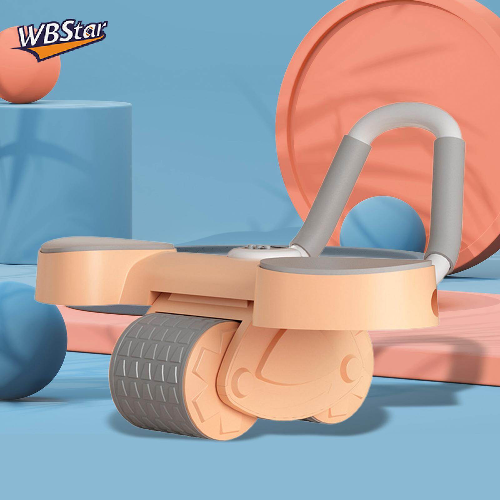 Wbstar bánh xe con lăn ab máy tập cơ bụng tập luyện cơ bụng và thảm đầu gối