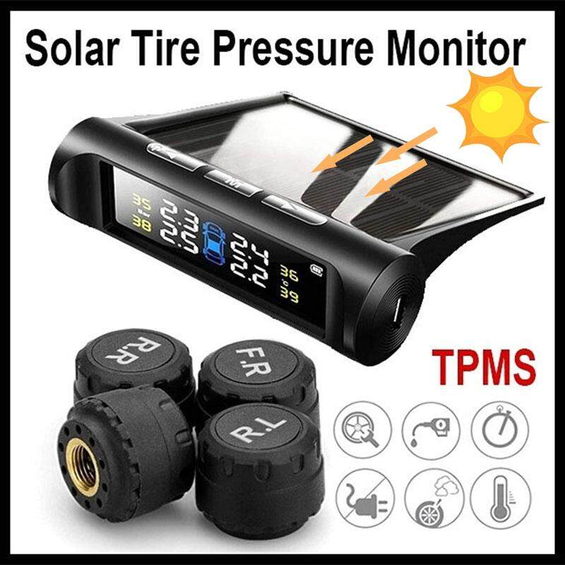 แรงดันยาง TMPS เครื่องวัดความดันลมยางรถยางการตรวจสอบทนทานประสิทธิภาพสูงสีดำ LCD ความดันยางนาฬิกาปลุก Anti - Explosion