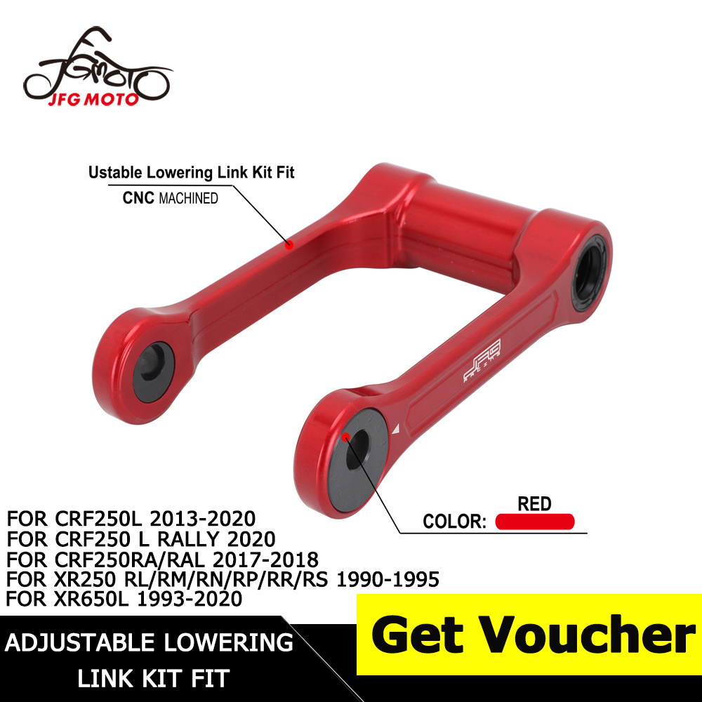 JFG MOTO Aluminum Adjustable Lowering Link Kit Fit FOR HONDA CRF250L CRF250RA/RAL CRF250 RALLY XR650L XR250 RL/RM/RN/RP/RR/RS ราคา 1,149 บาท*ส่งฟรี