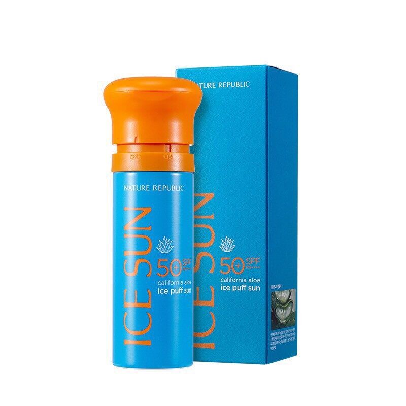 Kem chống nắng💖freeship💖 kem chống nắng ice sun spf50+ nature republic ice puff sun hàn quốc