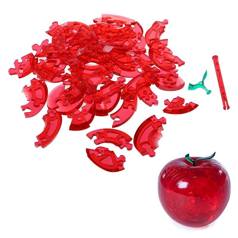 3D Crystal Puzzle - Red-Apple