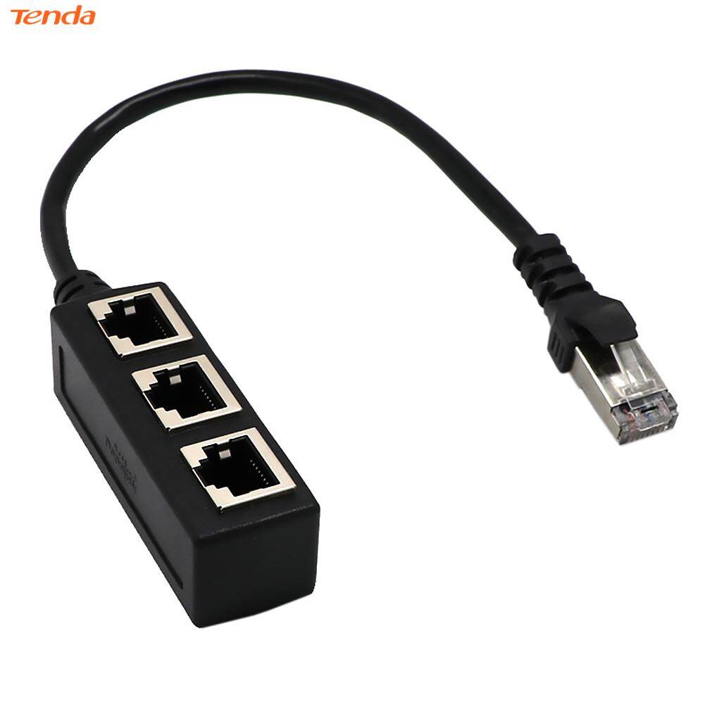 Mạng LAN Ethernet RJ45 Đầu Nối Đực Sang 3 Cái Splitter Adapter Cable