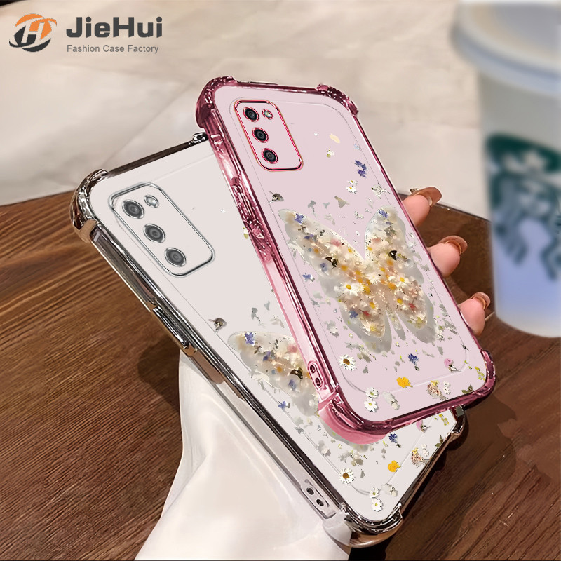 Jiehui cho Samsung a02s a03s vỏ điện thoại Silicone mới bốn góc chống rơi bảo vệ no70944