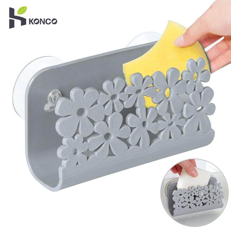 Konco Kitchen Bathroom sponge Drying Rack Toilet Sink Suction Sponges