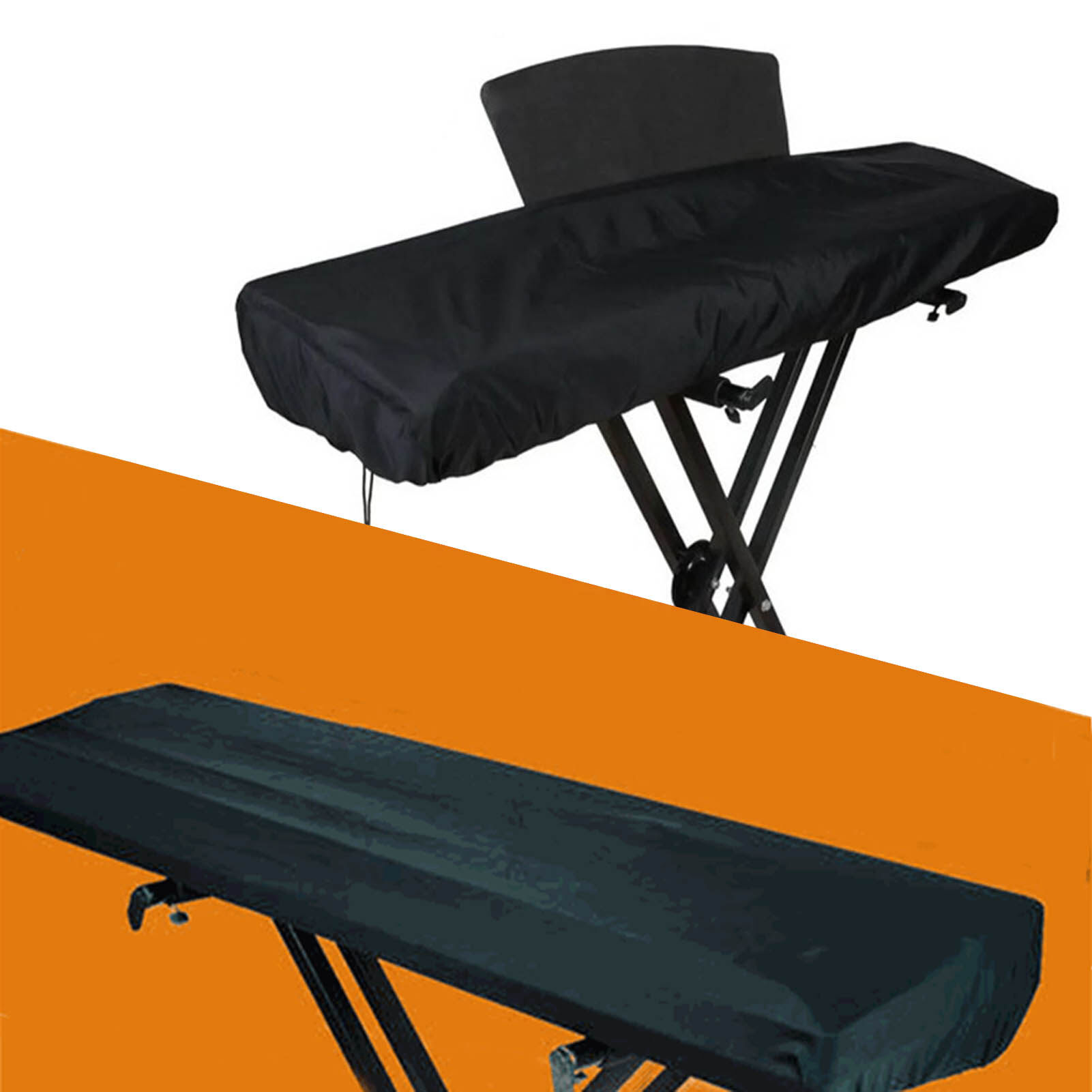 Chống Bụi Đàn Piano Bìa Đàn Piano bìa dây đeo điều chỉnh được khóa màu đen cho 88 phím