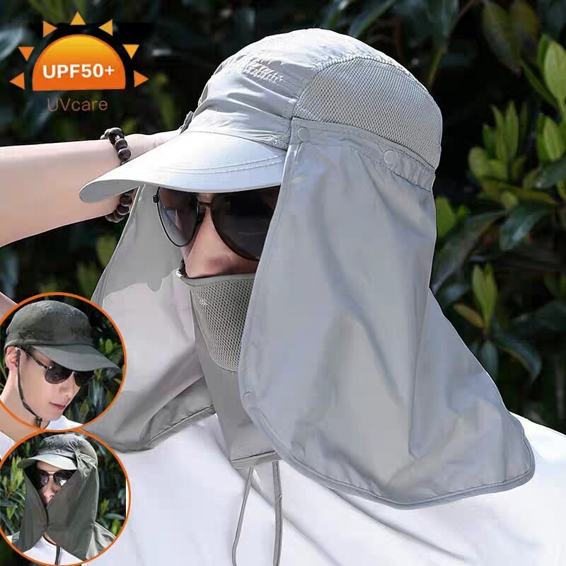 Câu Cá Mũ Che Nắng Mũ Mũ Bảo Vệ Thể Thao Ngoài Trời Đi Bộ Đường Dài Mũ Lưỡi Trai Uvsummer Hat Mặt Trời Bảo Vệ Mặt Flap 360 ° Mũ Câu Cá Với Có Thể Tháo Rời Vành Che Mặt Cổ Bìa Cổ Bìa Câu Cá Mặt Trời Bảo Vệ UPF 50 + Cap Cho Người Đàn Ông Và Mũ Phụ Nữ