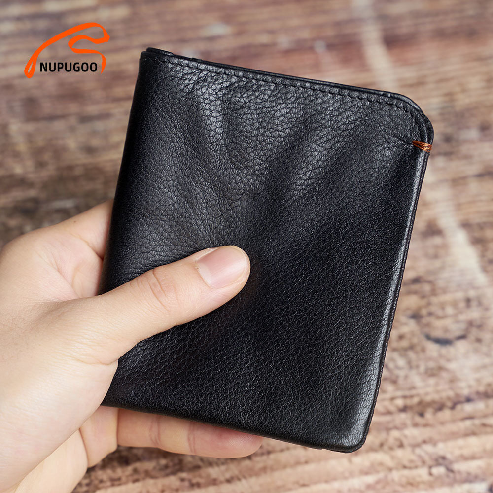 Ví Nam Mỏng Ví Nhỏ Thường Ngày Bằng Da Thật Ví Đựng Danh Thiếp Tín Dụng Túi Đựng Tiền Mini Gấp Đôi Ví Đựng Tiền Xu NUPUGOO