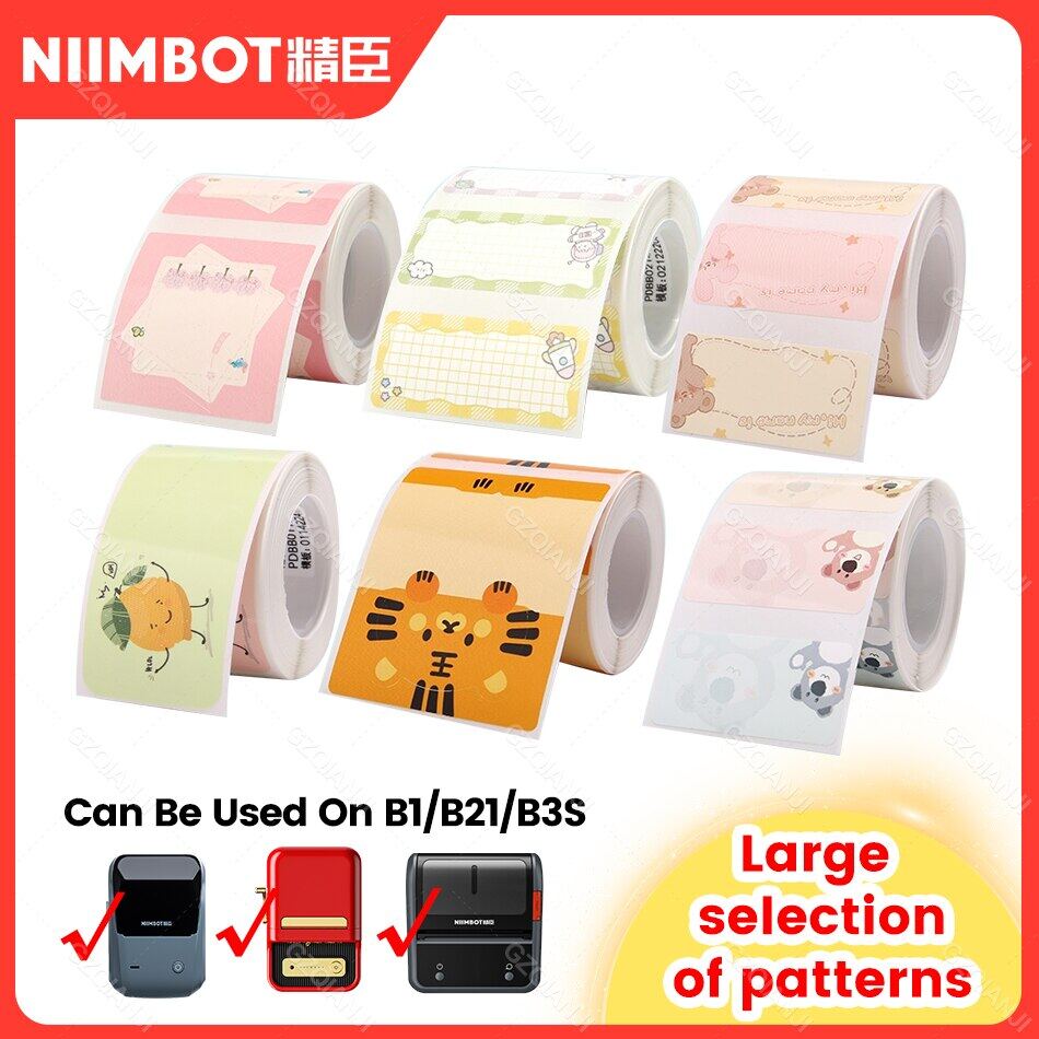 Niimbot B21 B1 B3S Máy in nhiệt Nhãn Nhãn dính giấy cuộn chống nước In