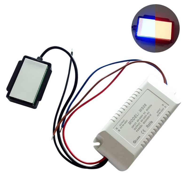 Công tắc cảm ứng bật/tắt gương 220v 300w có thể điều chỉnh độ sáng cho phòng tắm, chống sương mù cho đèn ánh sáng