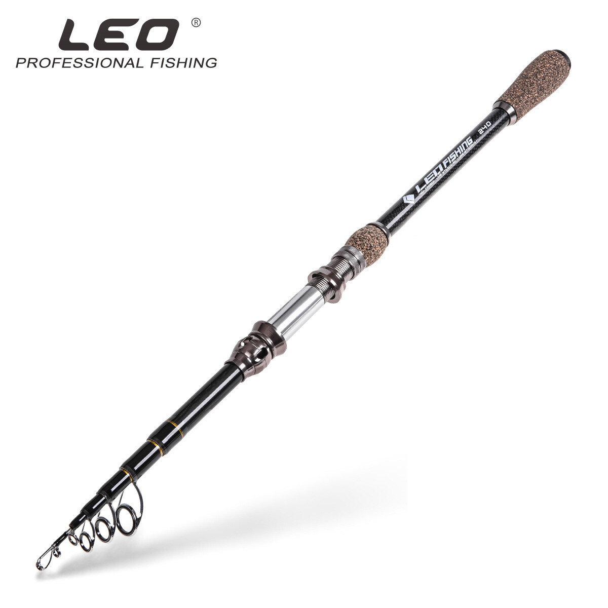Leo cần câu cá dạng ống lồng 1.8m 2.1m 2.4m 2.7m cần carbon di động siêu cứng để câu cá nước mặn dụng cụ 27974