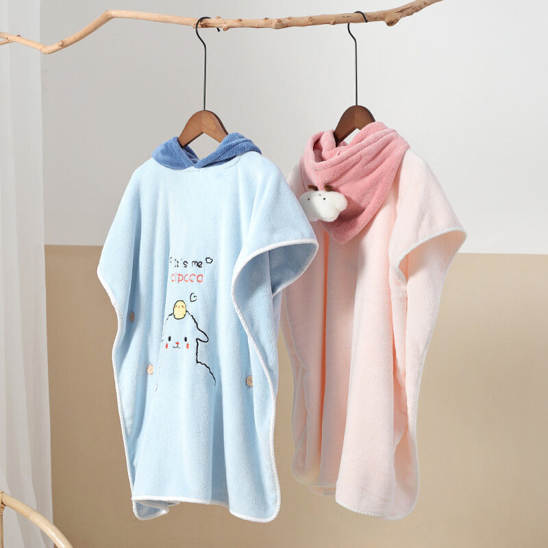 Áo choàng tắm cho trẻ em áo choàng tắm có mũ cho trẻ em áo choàng tắm khăn tắm áo choàng tắm thấm hút cotton nguyên chất cho em bé