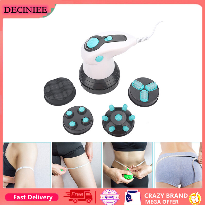 Điện Rung Máy Mát-xa Cơ Thể Giảm Béo Cổ Tay Chân Thư Giãn Mát-xa Con Lăn Cho Chống Cellulite Giảm Cân Với 4 Đầu Massage