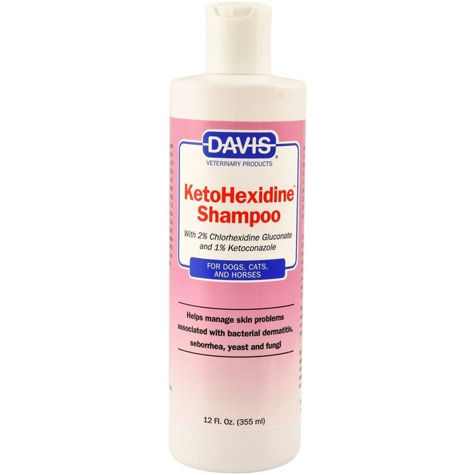 Dầu tắm trị viêm da cho chó mèo davis ketohexidine shampoo 355ml