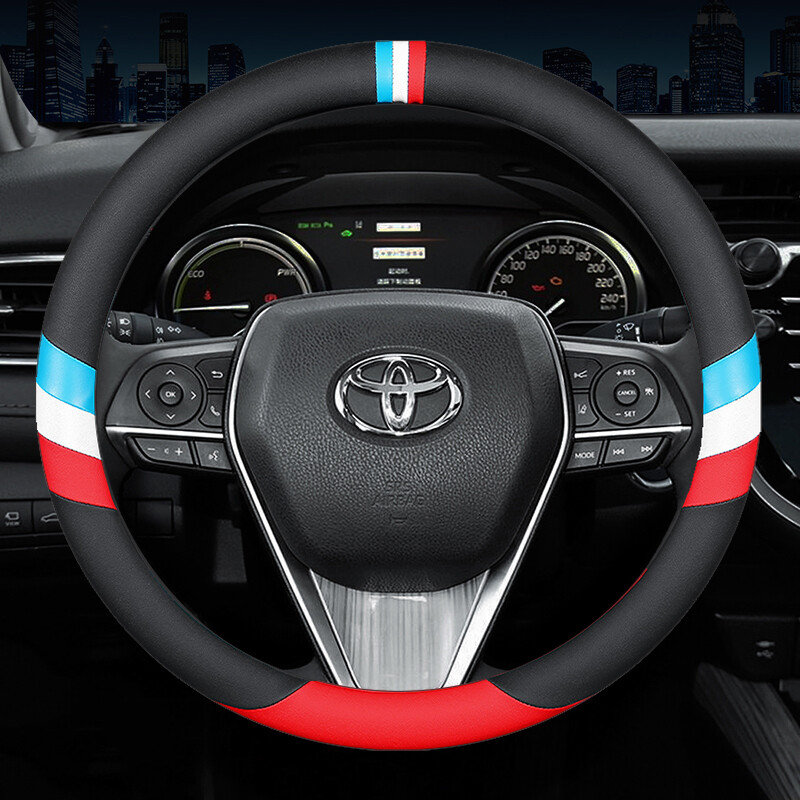 Vỏ Bọc Vô Lăng Xe Hơi Bằng Da 3 Dây Thể Thao Thời Trang Mới Cho Vios Yaris Innova Avanza Fortuner CHR Estima Harrier Wish Alphard Camry Corolla Altis Hilux Rush