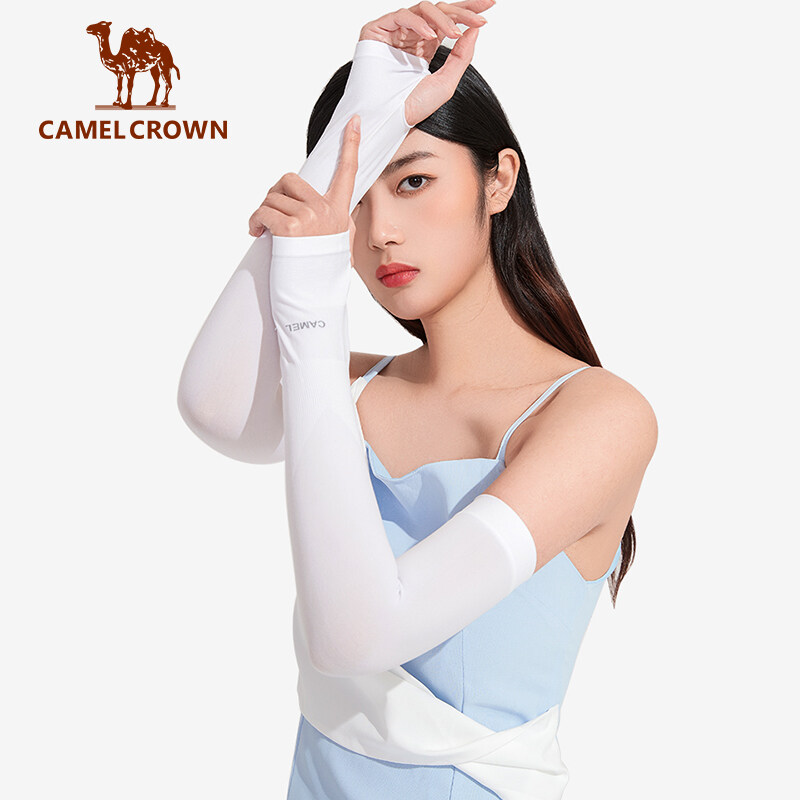 CAMEL CROWN Ice Silk Arm Sleeves Outdoor Anti-UV Sunscreen Breathable Covers Sport Running Cycling Fishing Foldable Bike Motorcycle Arm Sleeves ราคา 39 บาท*ส่งฟรี