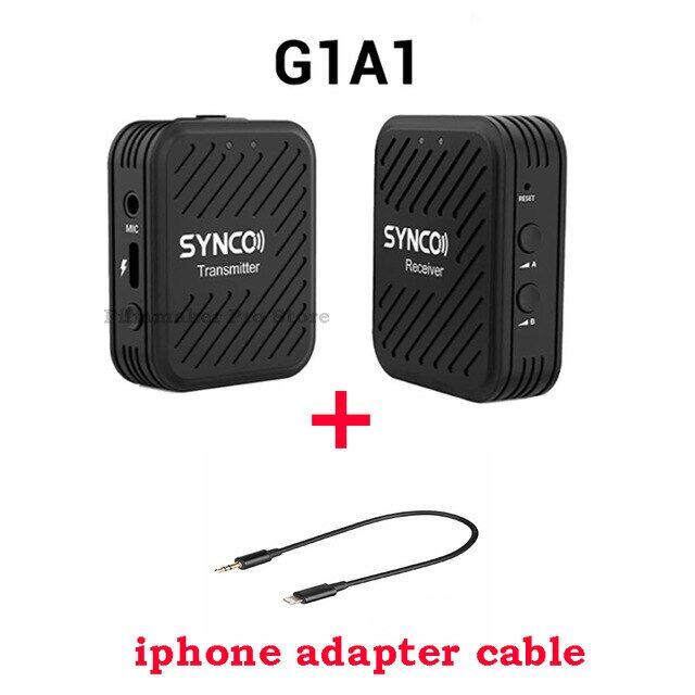 SYNCO G1 G1A1 G1A2 G2 Mic ไร้สายลาวาเลียร์ระบบไมโครโฟนสำหรับแล็ปท็อปสมาร์ทโฟน DSLR แท็บเล็ตกล้องบันทึกวิดีโอ Pk Comica