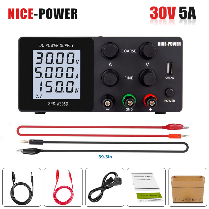 Good POWER Lab DC Power-Supply 30V 5A ห้องทดลองแหล่งม้านั่งดิจิตอลสากลสวิตช์ Fonte De Bancada สวิทช์ด้านจอแสดงผล LCD ราคา 2,221 บาท*ส่งฟรี