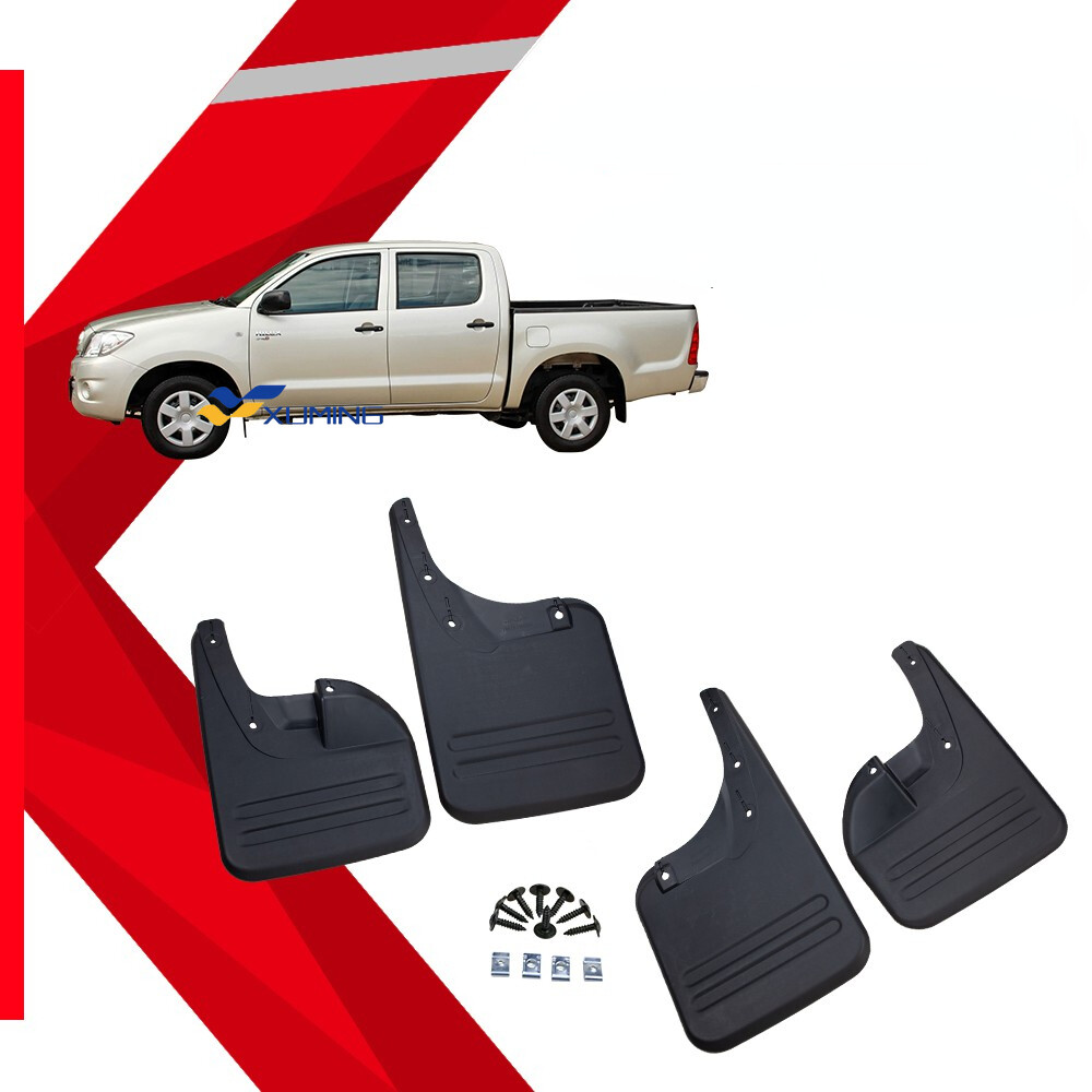 Xuming POSSBAY Tấm Chắn Bùn Tấm Chắn Bùn Tấm Chắn Bùn Tấm Chắn Bùn Cho Toyota Hilux Vigo 2006-2014 2WD Bộ 4 Chiếc Màu Đen