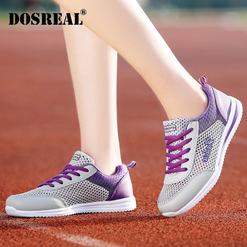 DOSREAL Shoes For Women Sneakers Korean Shoes Casual Sport Shoes Flats Breathable Light Lace Up Women Shoes ราคา 321 บาท*ส่งฟรี