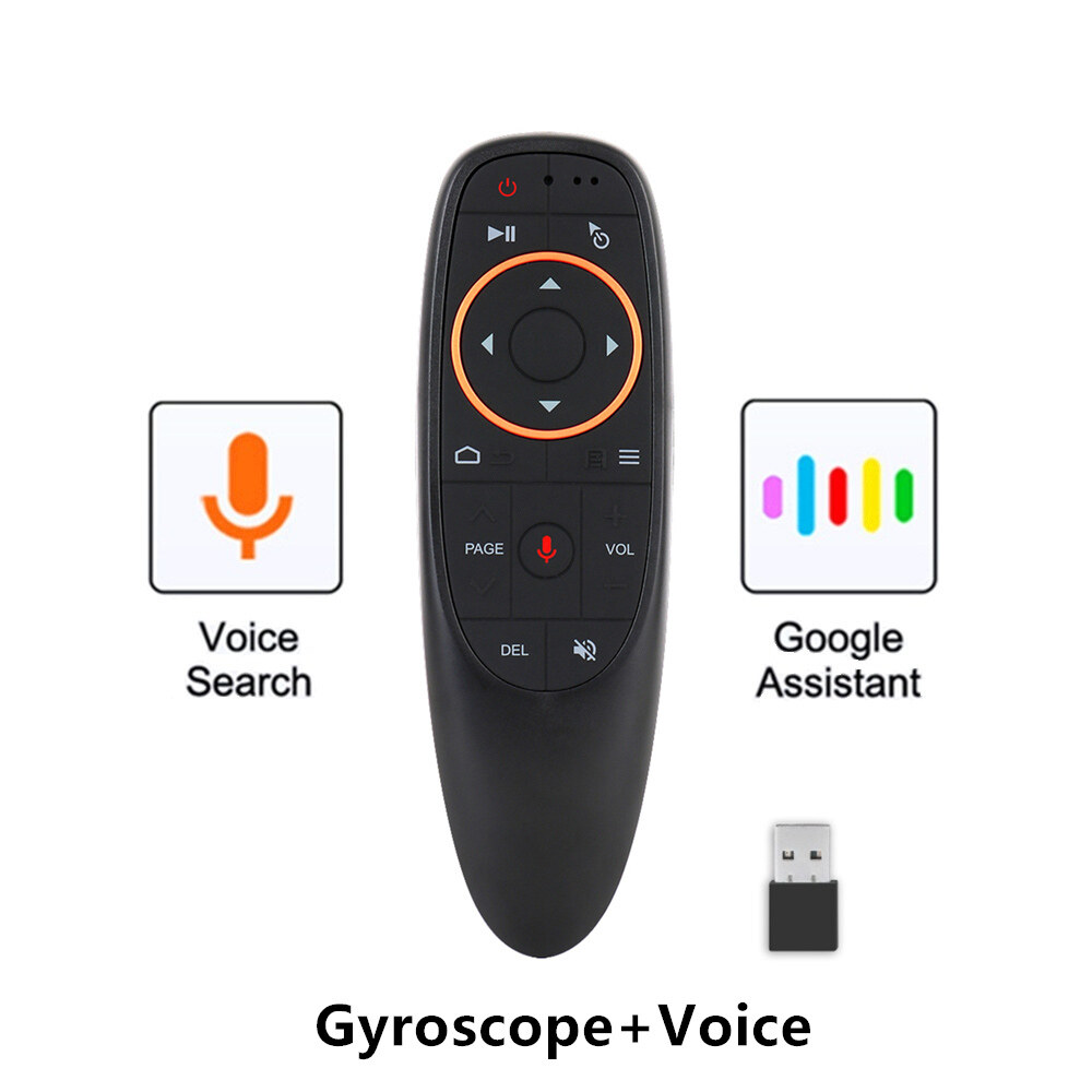 Con Quay Hồi Chuyển Chuột Bay Không Dây 2.4G Bàn Phím Con Quay Hồi Chuyển Giọng Nói Thông Minh Học Tập IR Điều Khiển Từ Xa Cảm Biến Chuyển Động Cho Android T V Box PC