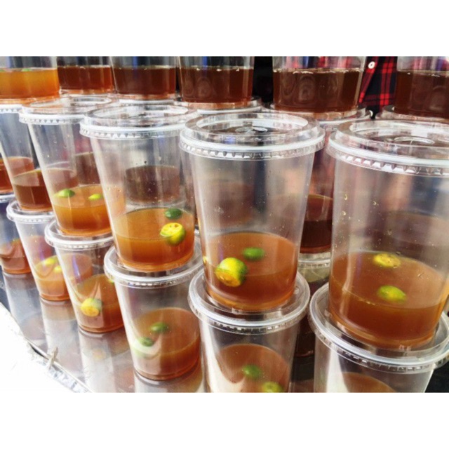100 cốc nhựa pp ly nhựa đựng trà chanh, trà sữa khổng lồ 1 lít-kèm nắp