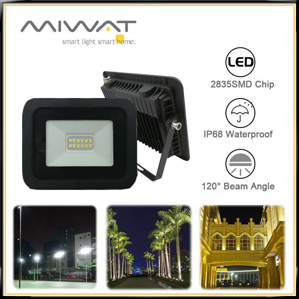 Đèn ngoài trời miwat đèn pha led 220v 10w đèn an ninh chống nước ip66 dành cho sân bóng rổ sân sân vườn