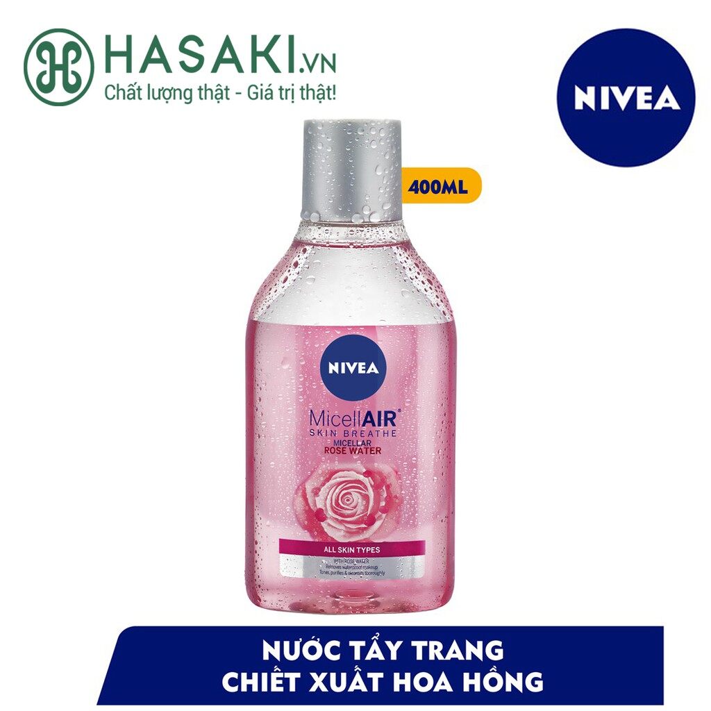 Nước Tẩy Trang Nivea Chiết Xuất Hoa Hồng MicellAIR Skin Breathe Micellar Rose Water 400ml