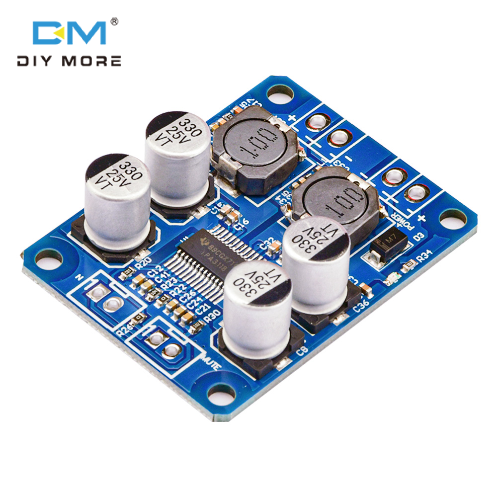 Diymore bảng mạch khuếch đại âm thanh kỹ thuật số 30w bảng mạch khuếch đại công suất thu âm thanh đơn âm tpa3118d2 35hz-88khz