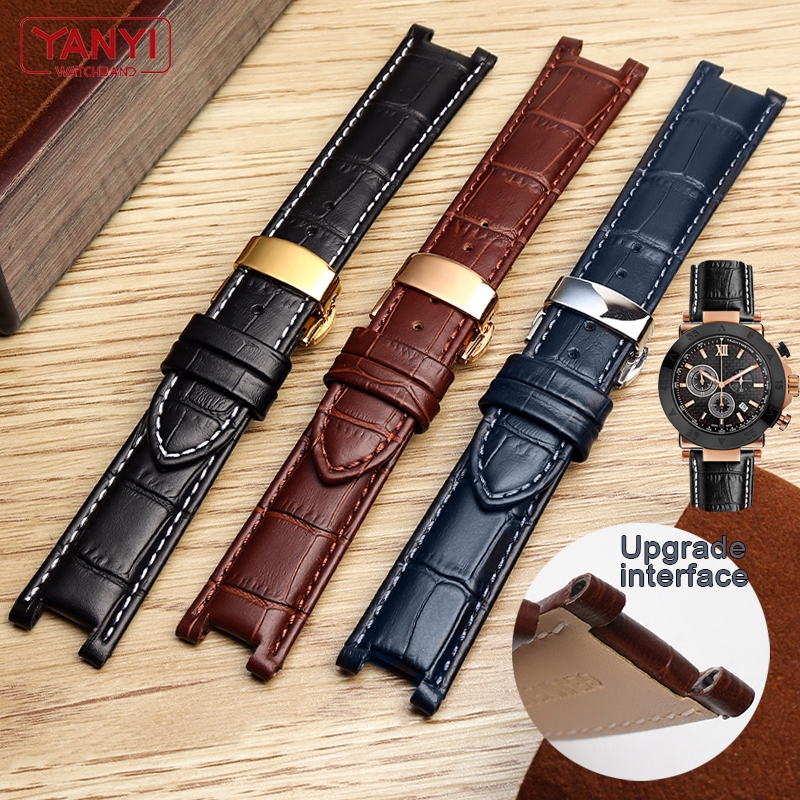 【Fire New】 Top Layer CowhideLeather bracelet for22x13mm 20x11mm Notched watch strap senior watchband wristwatches band screw