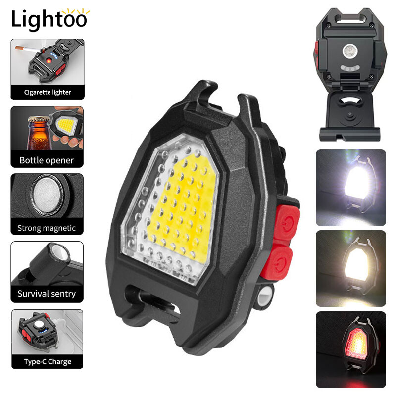 Đèn khẩn cấp LED chính hãng Chống nước Đèn khẩn cấp Đèn pin móc khóa có thể sạc lại USB đa chức năng sạc COB có thể sạc lại đèn móc khóa cáp chuỗi khoá đa chức năng đèn khẩn cấp USB đa chức năng đèn pin móc khóa Sạc được