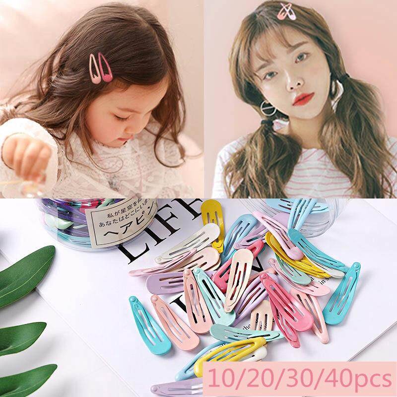 10 chiếc kẹp tóc giọt nước nhiều màu thời trang kẹp tóc nữ dễ thương