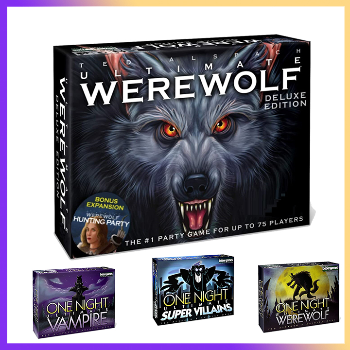 Ultimate werewolf phiên bản cao cấp màu đen | trò chơi trên bàn tiệc vui nhộn | one night wolf | trò chơi thẻ nhiều người tương tác gia đình dành cho người lớn và trẻ em ma sói