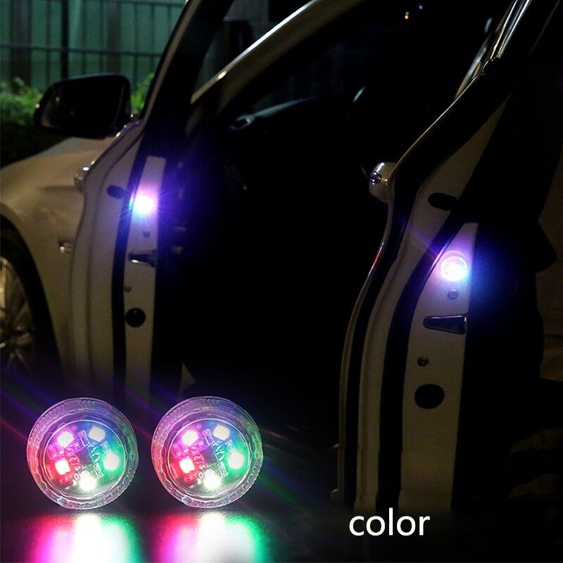 2 Chiếc Đèn Cửa Ô Tô Đèn LED Nhấp Nháy Từ Tính Chống Va Chạm Cảnh Báo Đèn Giao Thông Nhấp Nháy Tự Động Miếng Dán Tín Hiệu An Toàn Trên Xe Ô Tô